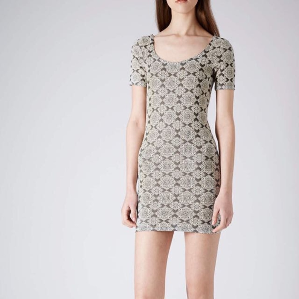 4/$25 Topshop Tile Jacquard Body-Con Dress